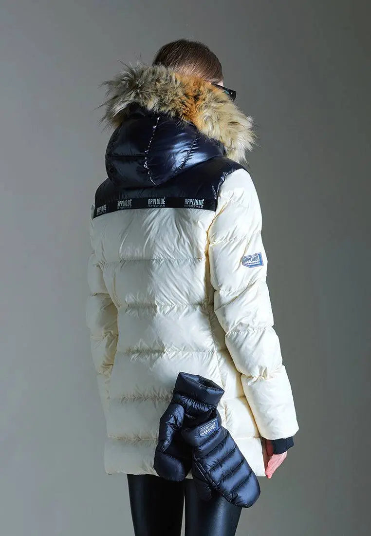 Appliqué by AlphaStyle | Lechwe Long Down Jacket - AlphaStyle