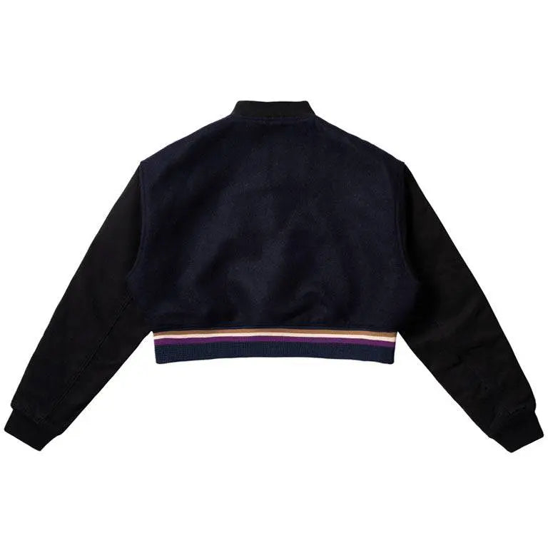 Briley Cropped Varsity Jacket - AlphaStyle