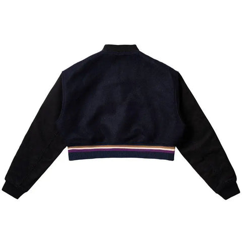 Briley Cropped Varsity Jacket - AlphaStyle