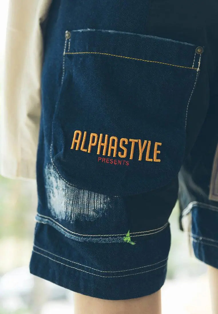 Ray Upcycle Denim Shorts - AlphaStyle