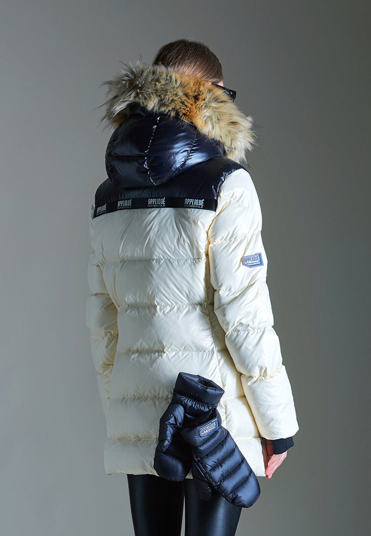 Appliqué by AlphaStyle | Lechwe Long Down Jacket